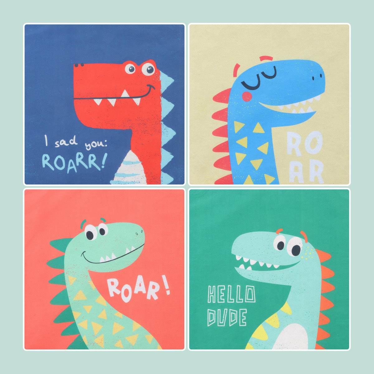 4xKINDERAUFBEWAHRUNGSBOXEN - Multicolor, Wellpappe/Textil (30/30cm) - Relaxdays