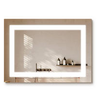 BADSPIEGEL mit Beleuchtung und Anti-Beschlag 60/45 cm - Weiß, Glas (45/4.3/60cm) - EMKE