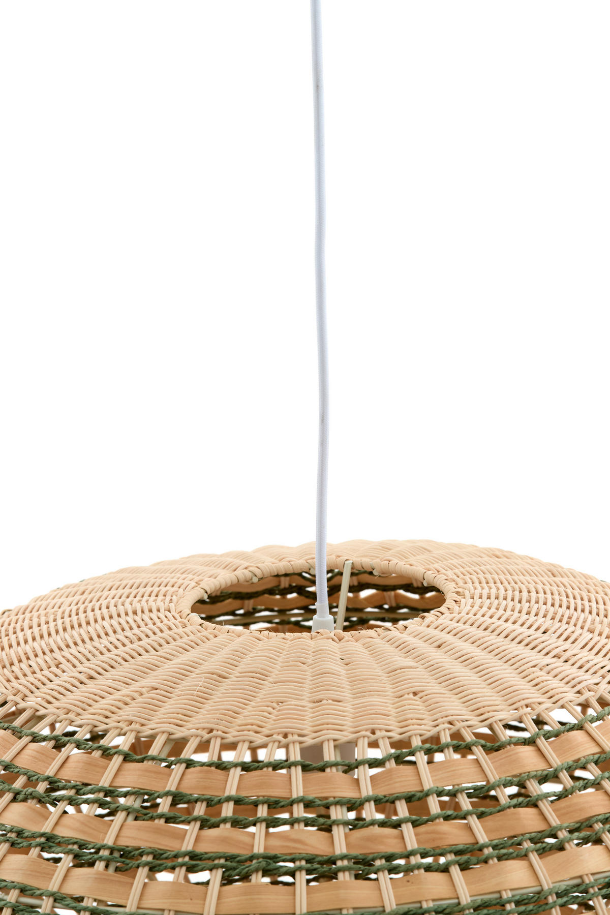 HÄNGELAMPE - Grün - 59.5/59.5/28 cm - Grün, Holz (59.5/59.5/28cm) - Light & Living