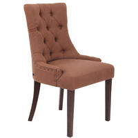 WOHNZIMMERSTUHL Stoff braun - Braun, Holz/Textil (55/92/58cm) - CLP