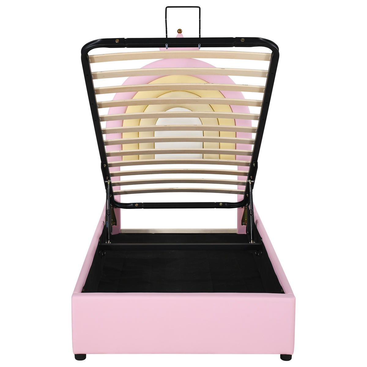 KINDERBETT 90/200 cm DE-00468, in Rosa, höhenverstellbares Kopfteil - Pink, Holz (90/200cm) - ComfortXL