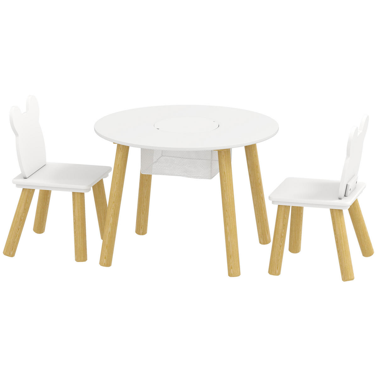 KINDERSITZGRUPPE DE-17543 Naturholz/Weiß - Weiß, Holzwerkstoff (60/44/60cm) - ComfortXL