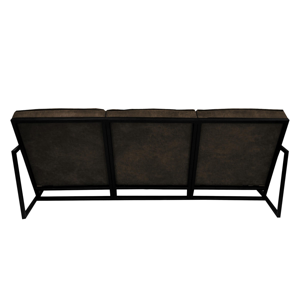 POLSTERGARNITUR (3-2-1) - Antiklederlook - Graubraun, Textil (1/1/1cm) - home24