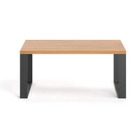 COUCHTISCH Slim aus massivem Eichenholz 80 cm - Eichefarben/Schwarz, Holz/Metall (80/60/45cm) - Danzz