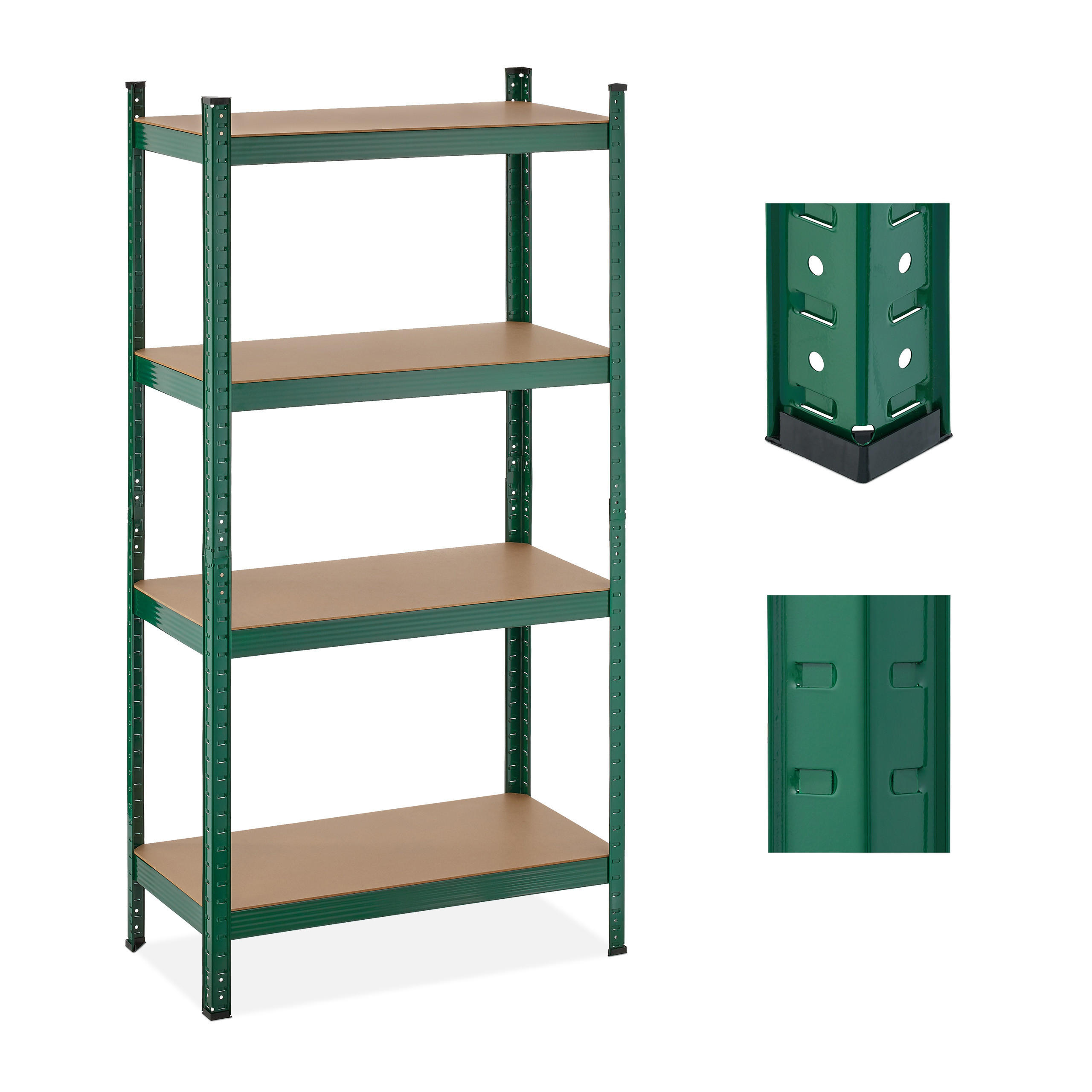 SCHWERLASTREGAL - Multicolor, Holzwerkstoff/Kunststoff (80/156/40cm) - Relaxdays