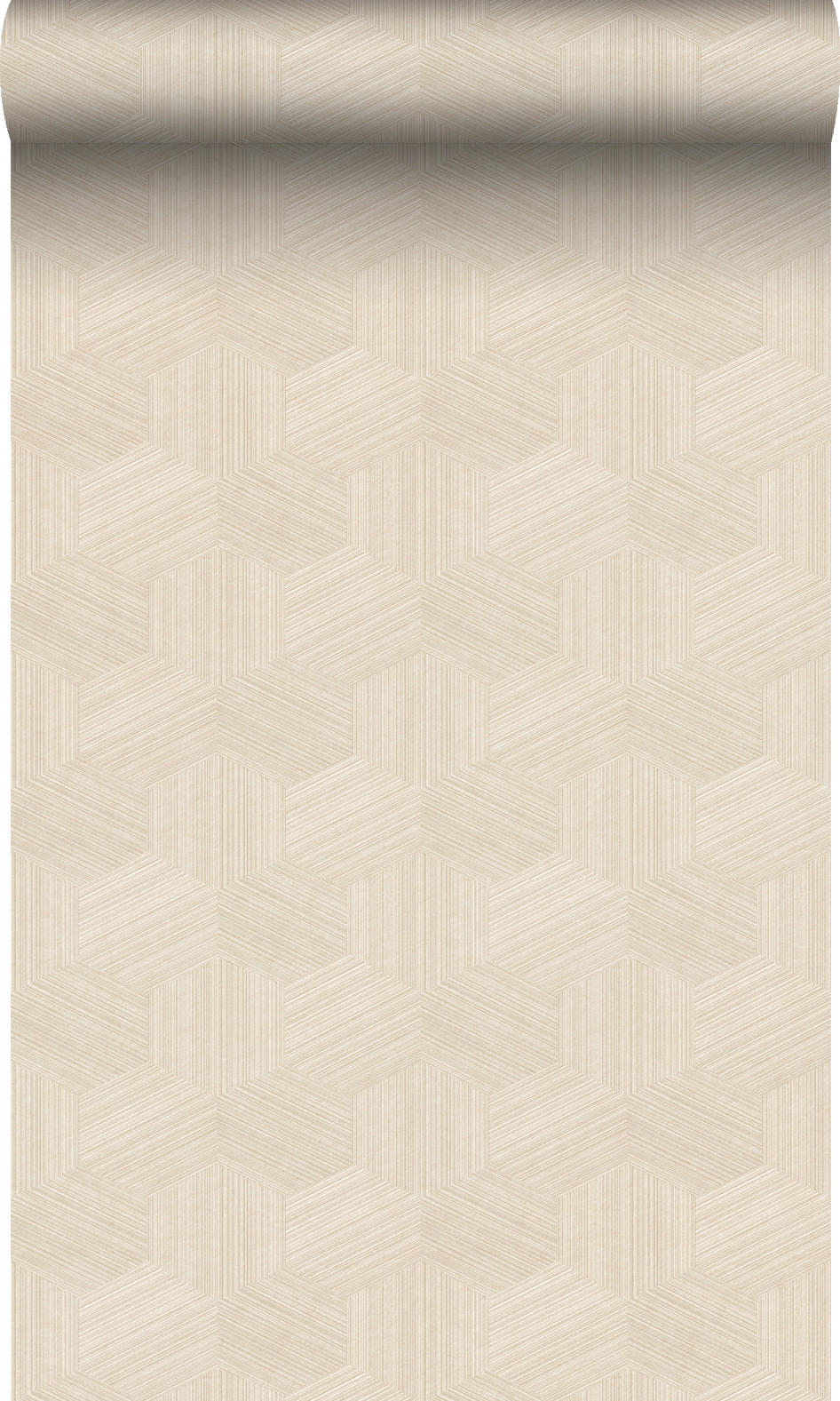 TAPETE 3D-Muster 50 x 900 cm - Beige, Papier (50/900cm) - Origin Wallcoverings