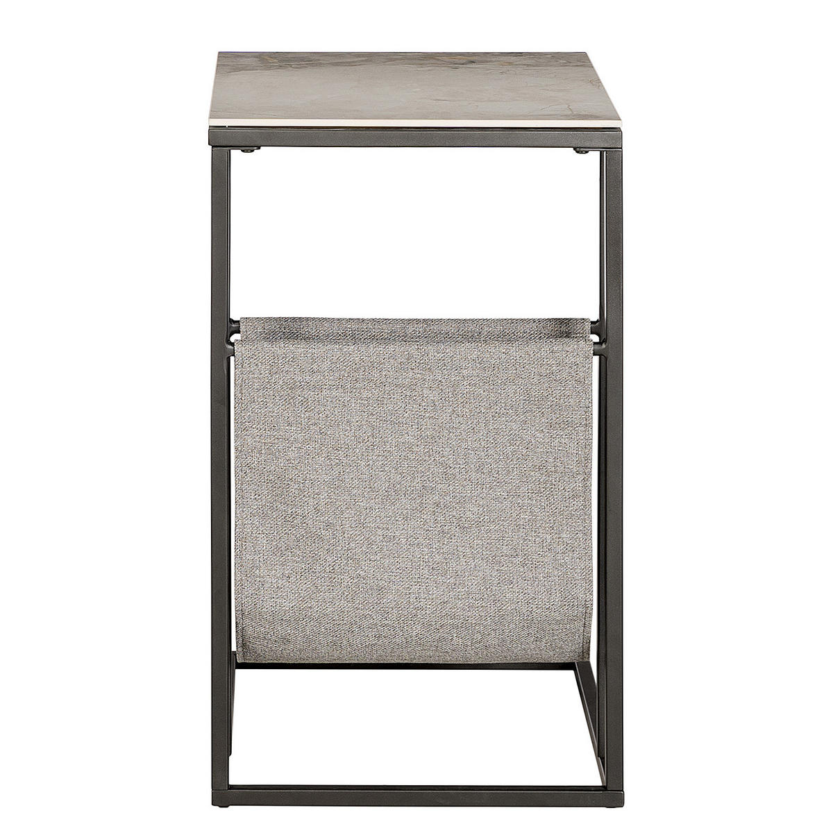 BEISTELLTISCH - Keramik / Stahl - Weiß, Keramik (36/45/60cm) - home24