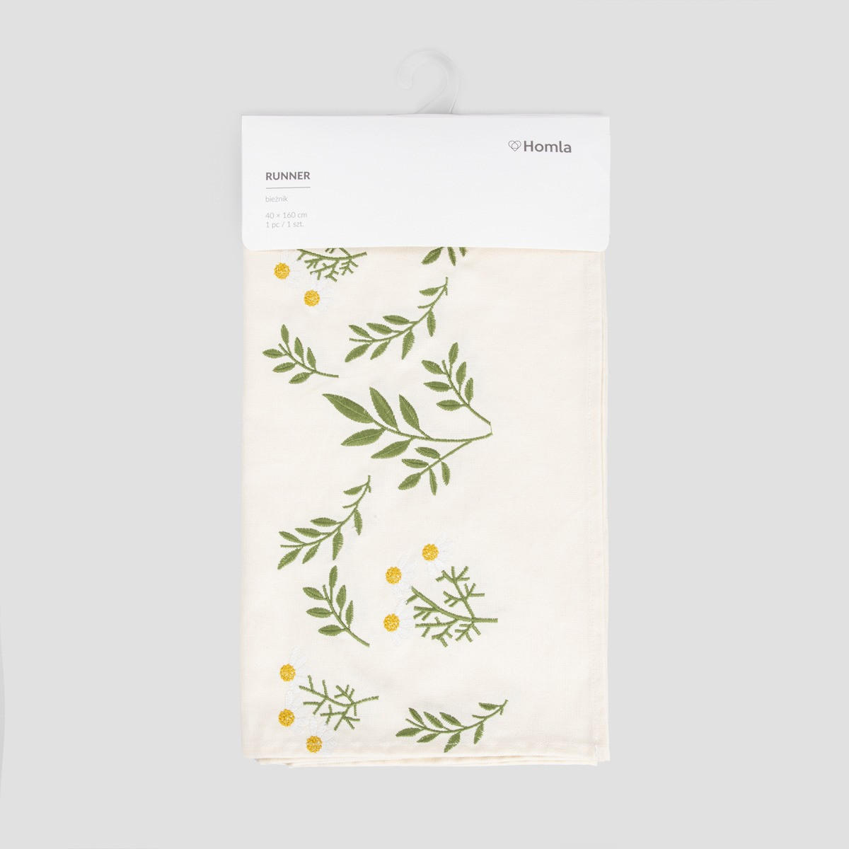 TISCHLÄUFER Sula 40/160 cm - Weiß, Textil (40/160cm) - Homla