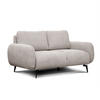 SOFA FEBE 2-Sitzer, ecru - Champagner/Schwarz, Holz/Textil (160/82/96cm) - Courtois Laville