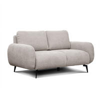 SOFA FEBE 2-Sitzer, ecru - Champagner/Schwarz, Holz/Textil (160/82/96cm) - Courtois Laville