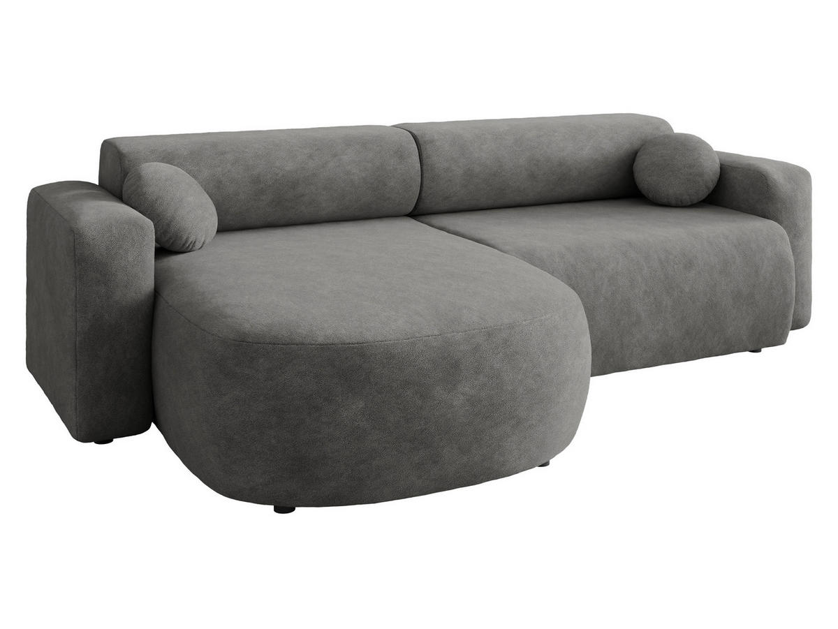 ECKSOFA Nicelo - Schwarz/Grau, Holz/Textil (252/150cm) - MIRJAN24
