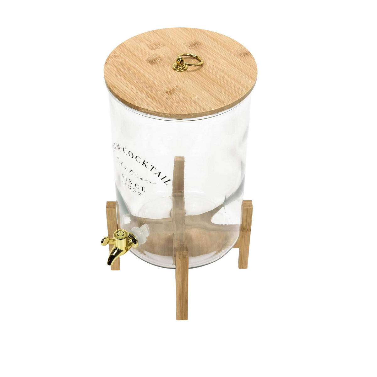 GETRÄNKESPENDER Botanic Factory Beige 8 l 24/22,5/42 cm - Beige, Glas (22.5/24cm) - Secret de Gourmet