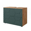 WASCHBECKENUNTERSCHRANK Irma Grün 80 cm mit 2 Schubladen - Grün, Holzwerkstoff (80/58.6/41cm) - Vicco