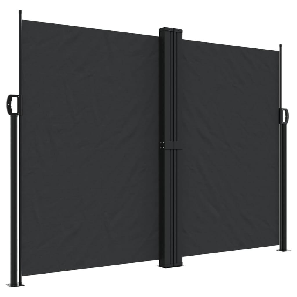 SEITENMARKISE Ausziehbar Schwarz 180x1200 cm - Schwarz, Textil (1200/180/1200cm) - furnicato