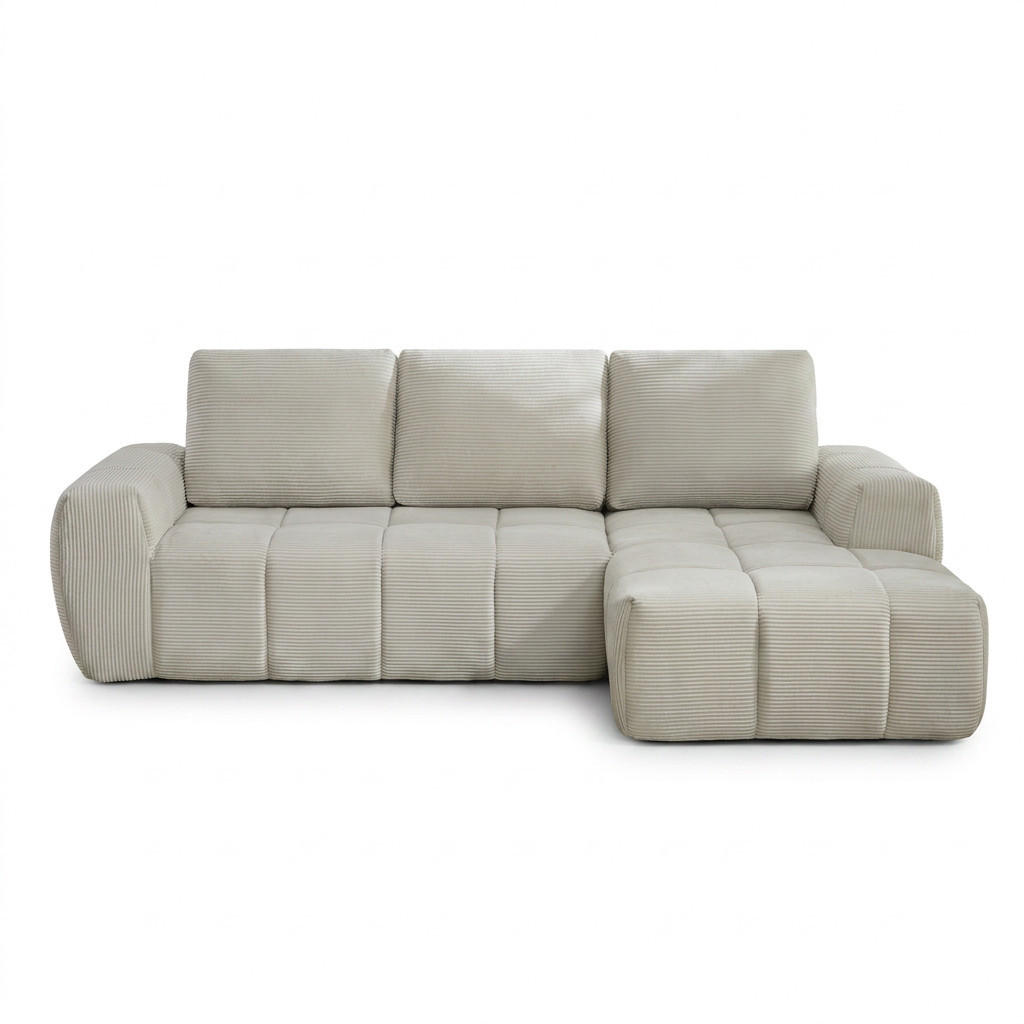 ECKSOFA 222/157/73 cm Grau Chenille mit 3 Kissen (Linke Seite) - Anthrazit, Textil (157/222cm) - Oxeza