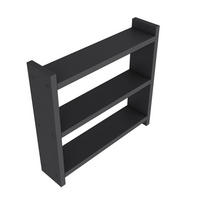 WANDREGAL für die Küche mit 3 Ablagen 44/10/40 cm - Anthrazit, Holzwerkstoff (10/40/44cm) - Calicosy