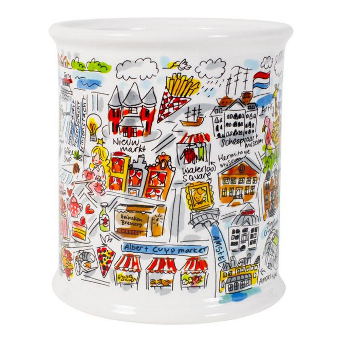 VORRATSDOSE Amsterdam in Bunt - 16 x 22cm - Multicolor, Keramik (16/22/16cm) - Blond Amsterdam