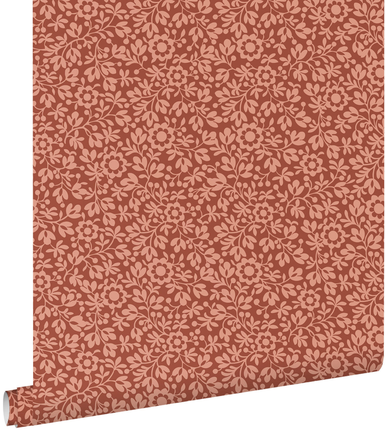 TAPETE Blumen 50 x 900 cm - Terracotta, Papier (50/900cm) - ESTAhome