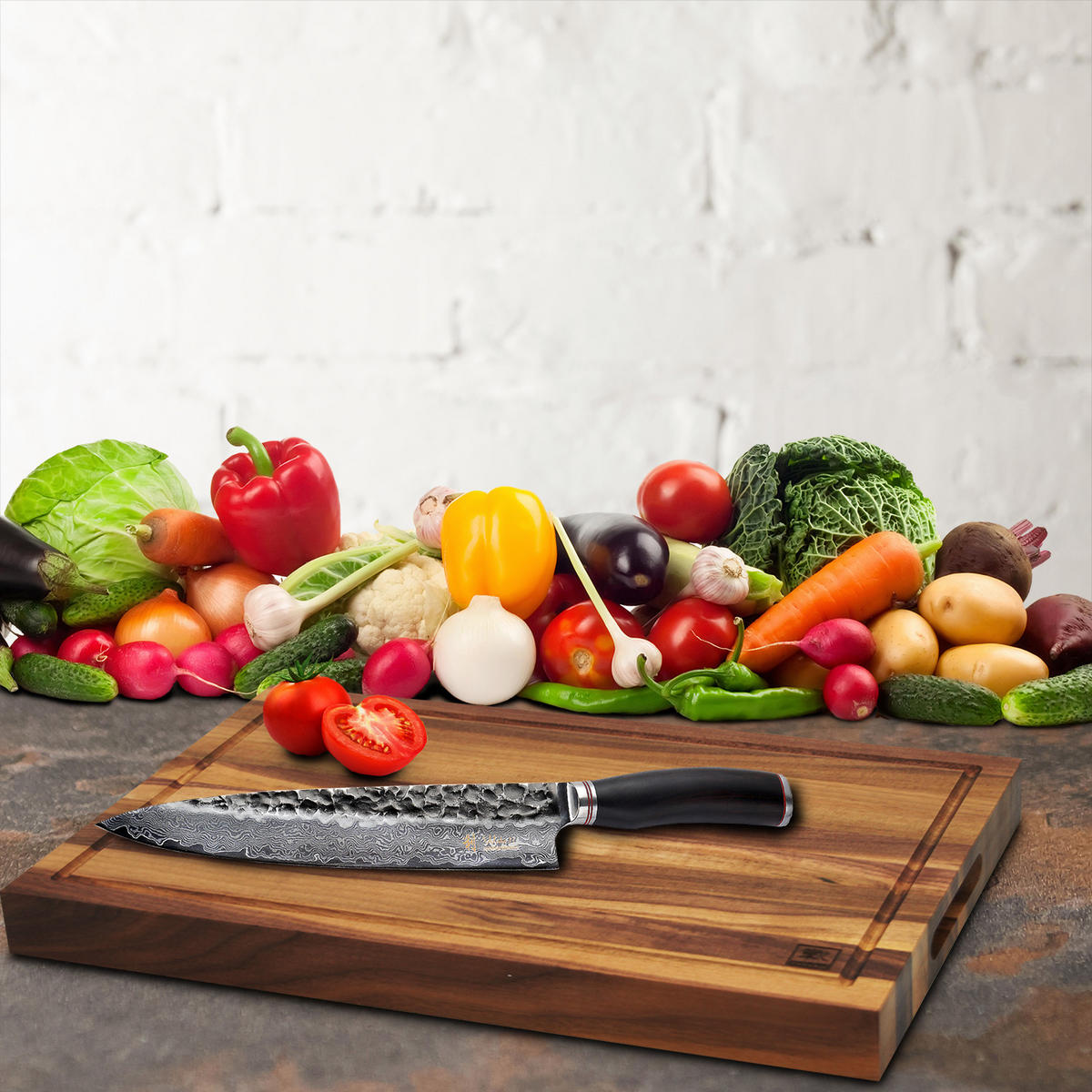 SCHNEIDEBRETT AUS NUSSBAUMHOLZ - Nussbaumfarben, Holz (45/28.5cm) - Zayiko