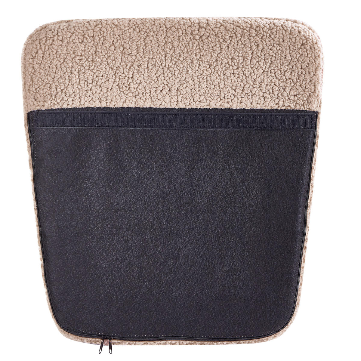 HOUPACÍ KŘESLO Bouclé Béžové Luoma - černá/hnědá, textil (69/106/97cm) - Beliani