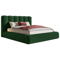 DOPPELBETT 160x200 cm Lumaro mit Dicker Schaum und Bettkasten, Grün - Grün, Holz/Textil (160/200cm) - Emporius