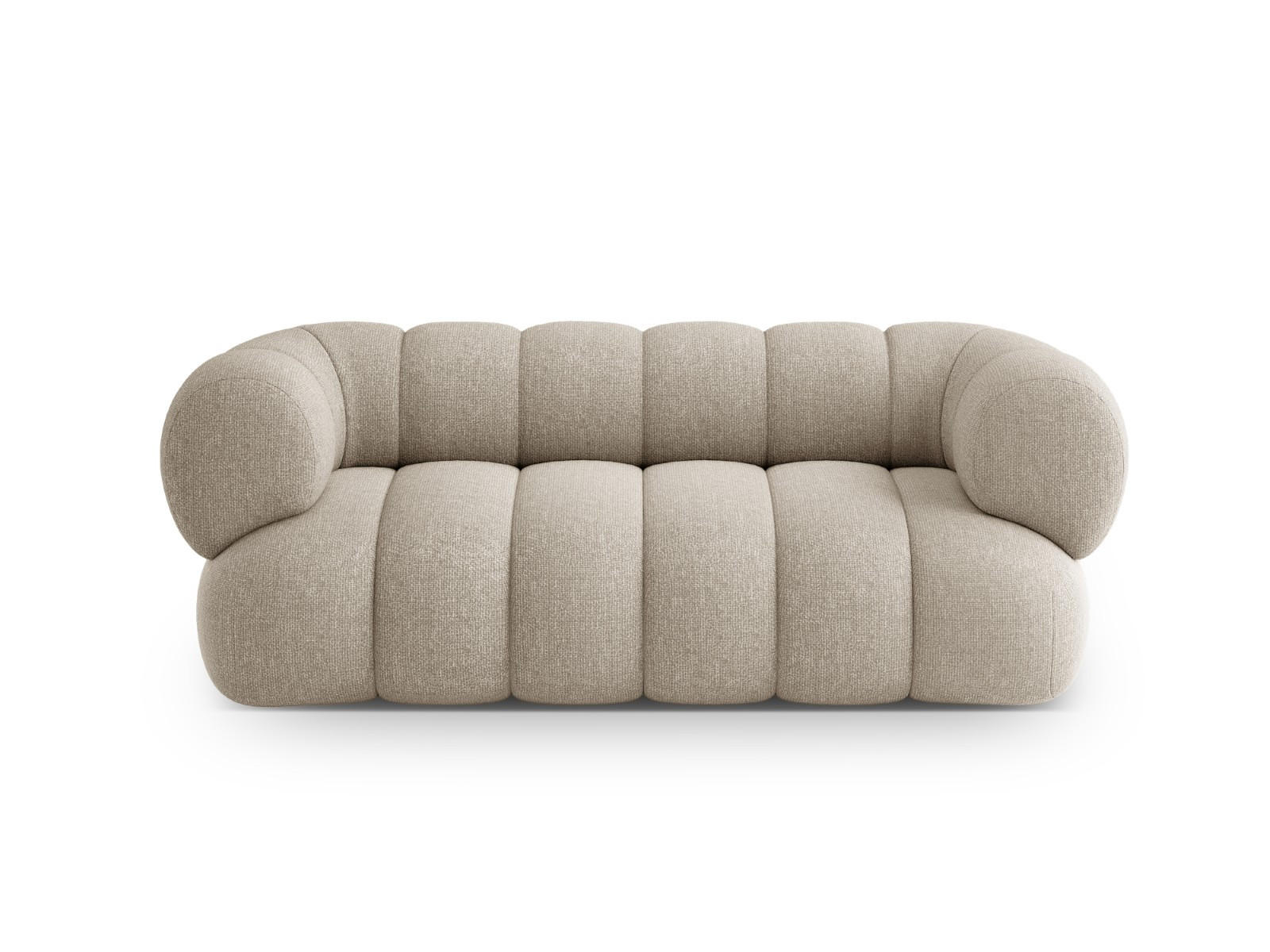 SOFA Koge aus Chenille-Stoff dunkelbeige 2 Sitzplätze - Mokka, Textil (95/70/180cm) - Cosmopolitan Design