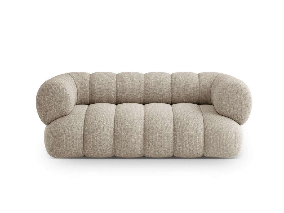 SOFA Koge aus Chenille-Stoff dunkelbeige 2 Sitzplätze - Mokka, Textil (95/70/180cm) - Cosmopolitan Design