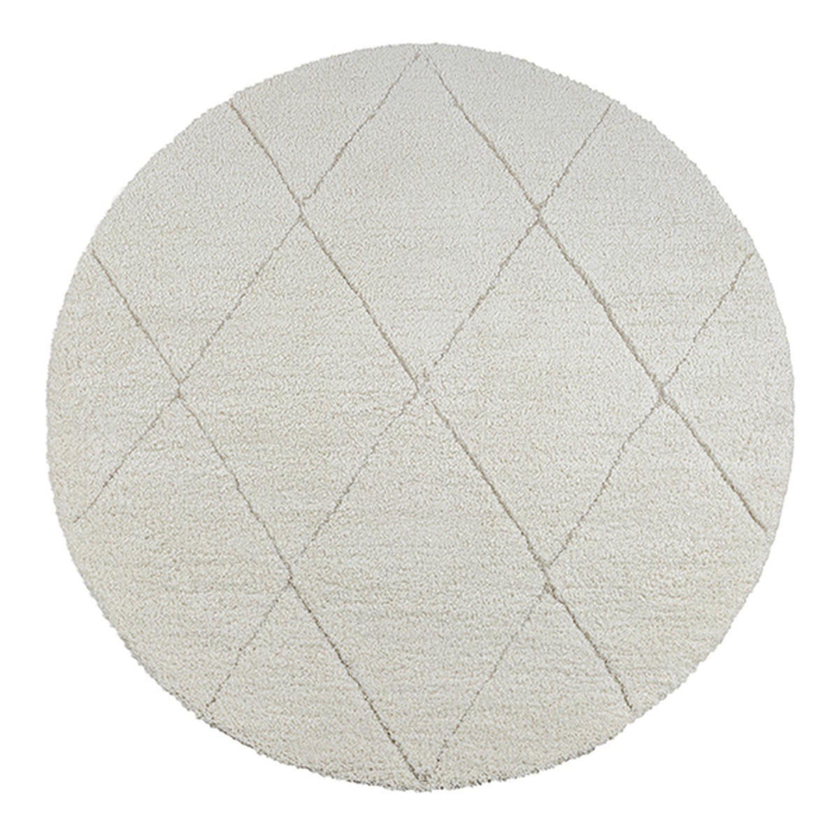 RUNDTEPPICH Berber ATRIO Polypropylen Creme 120 x 120 cm - Beige, Textil (120/120cm) - KADIMA DESIGN