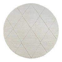RUNDTEPPICH Berber ATRIO Polypropylen Creme 120 x 120 cm - Beige, Textil (120/120cm) - KADIMA DESIGN