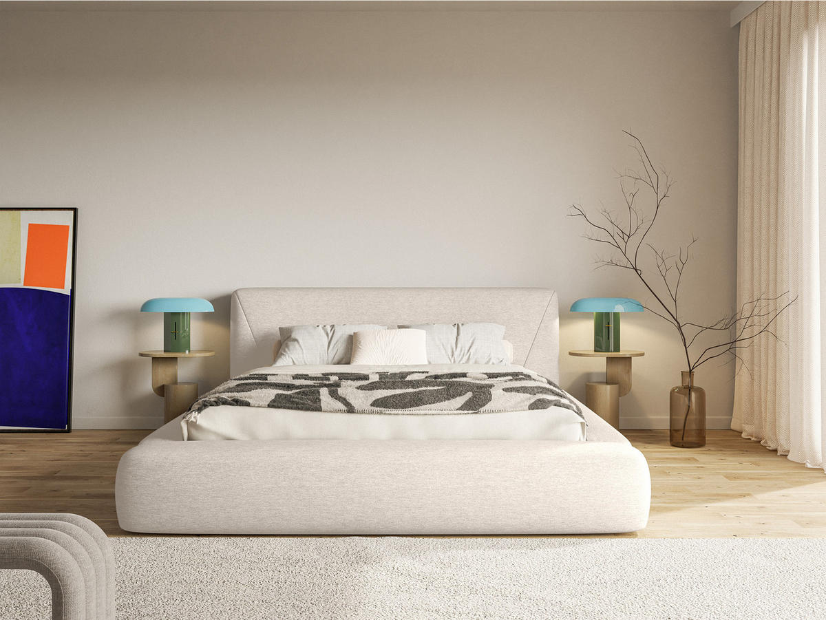 POLSTERBETT Vemmo 160x200 cm, Beige - Beige, Textil (160/200cm) - Fedve