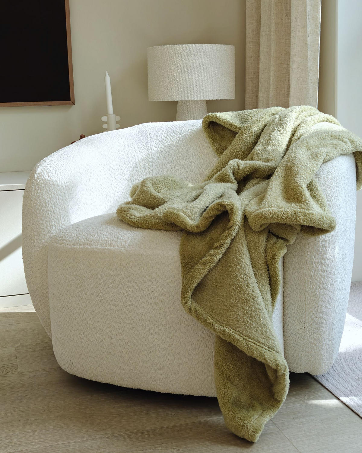 DEKA Olivově zelená Namdu 125/150 cm - olivově zelená, textil (125/150cm) - Beliani