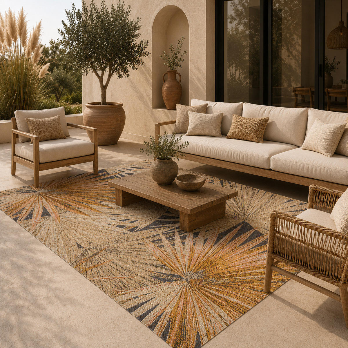 IN- & OUTDOOR TEPPICH MALIBU - Beige, Textil (200/285cm) - Pergamon