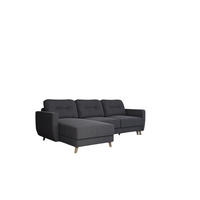 ECKSOFA Marlies In Opera Velvet - Anthrazit, Holzwerkstoff/Textil (233/140cm) - Fun Möbel