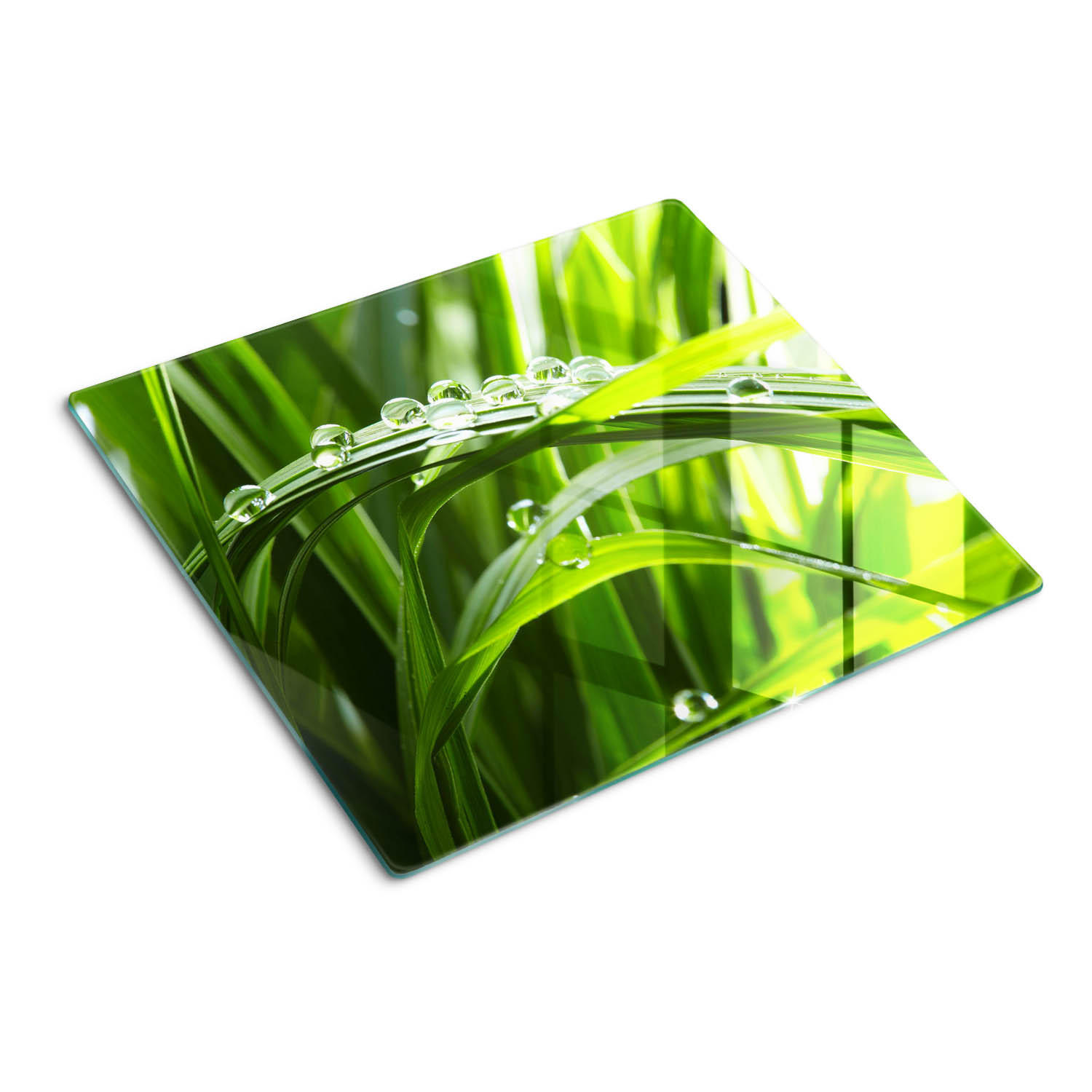 GLASPLATTE 60x52 cm Grastropfen - Grün, Glas (60/0.4/52cm) - TULUP