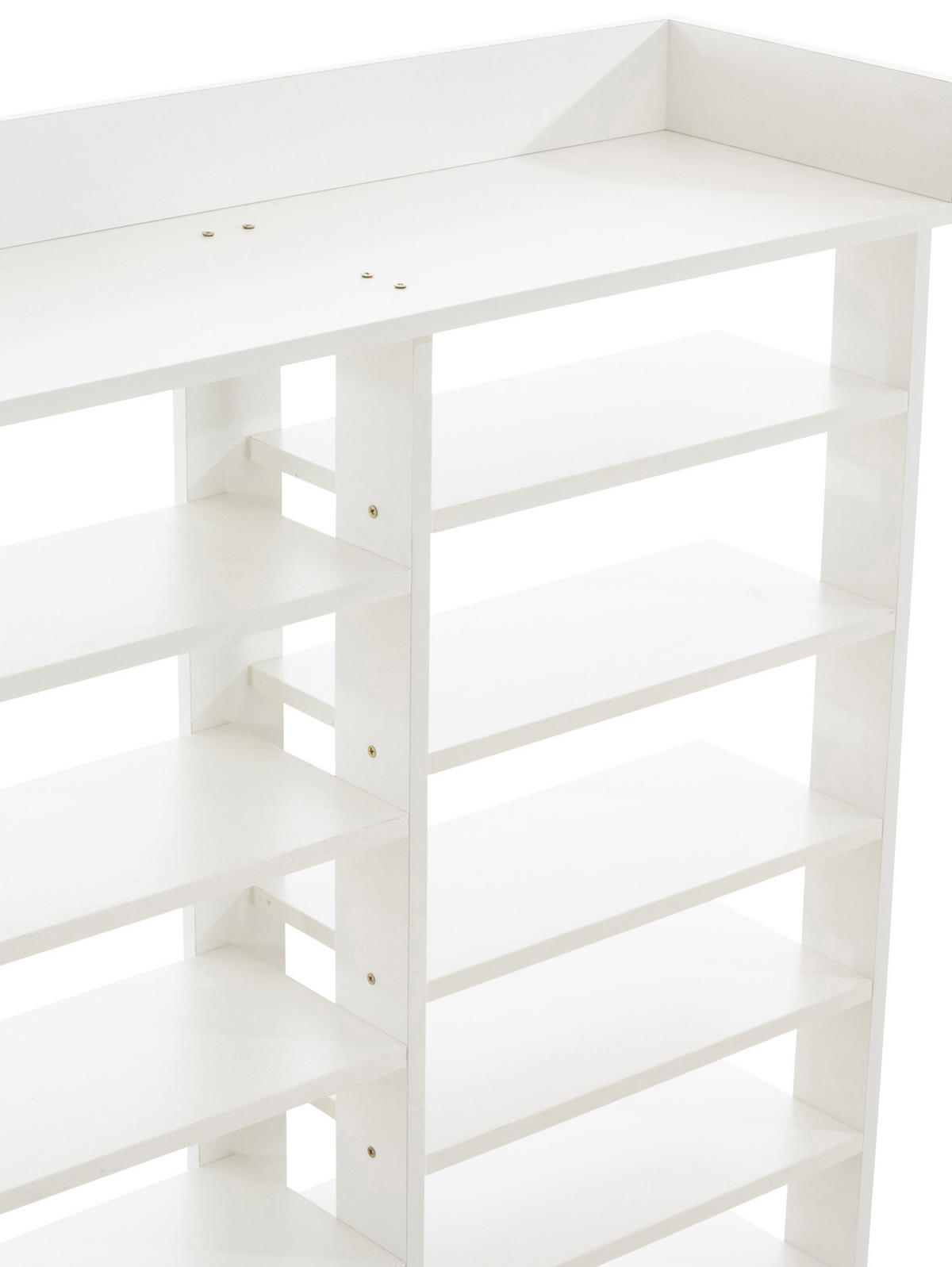 SCHUHREGAL Holz weiß - Weiß, Holz (100/109/30cm) - CLP