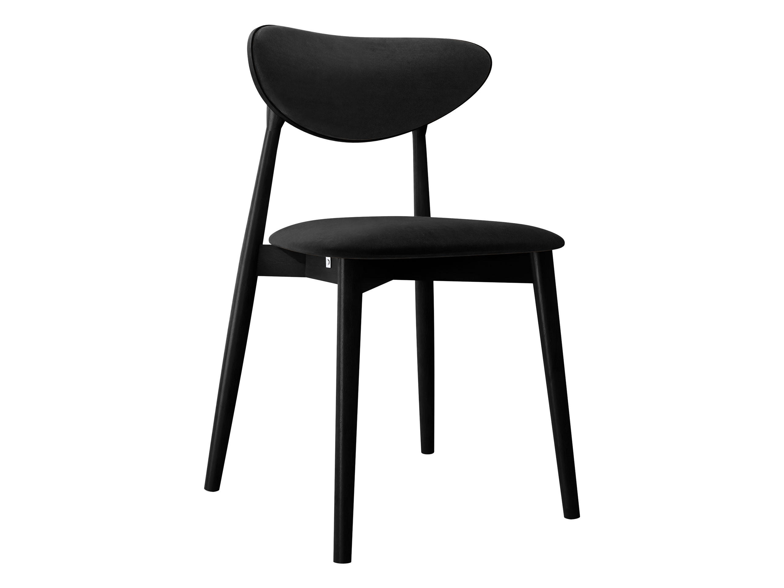 WOHNZIMMER STUHL KT65/C, Holzfarbe: Schwarz - Schwarz, Holz/Textil (48/80/49cm) - MIRJAN24