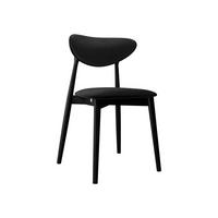 WOHNZIMMER STUHL KT65/C, Holzfarbe: Schwarz - Schwarz, Holz/Textil (48/80/49cm) - MIRJAN24