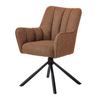 DREHBARER ARMLEHNENSTUHL - Webstoff / Eisen - Rostfarben, Textil/Metall (60/86/64cm) - home24