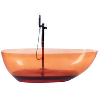 BADEWANNE 78x169x53 cm transparent Blancarena - Terracotta, Kunststoff (78/53/169cm) - Beliani