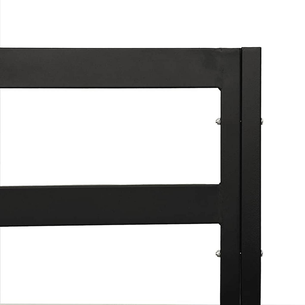 GARTENSTÜHLE Mit Grauen Kissen 2 Stk. 68/76/79 Cm Stahl - Schwarz, Metall (76/79/68cm) - vidaXL