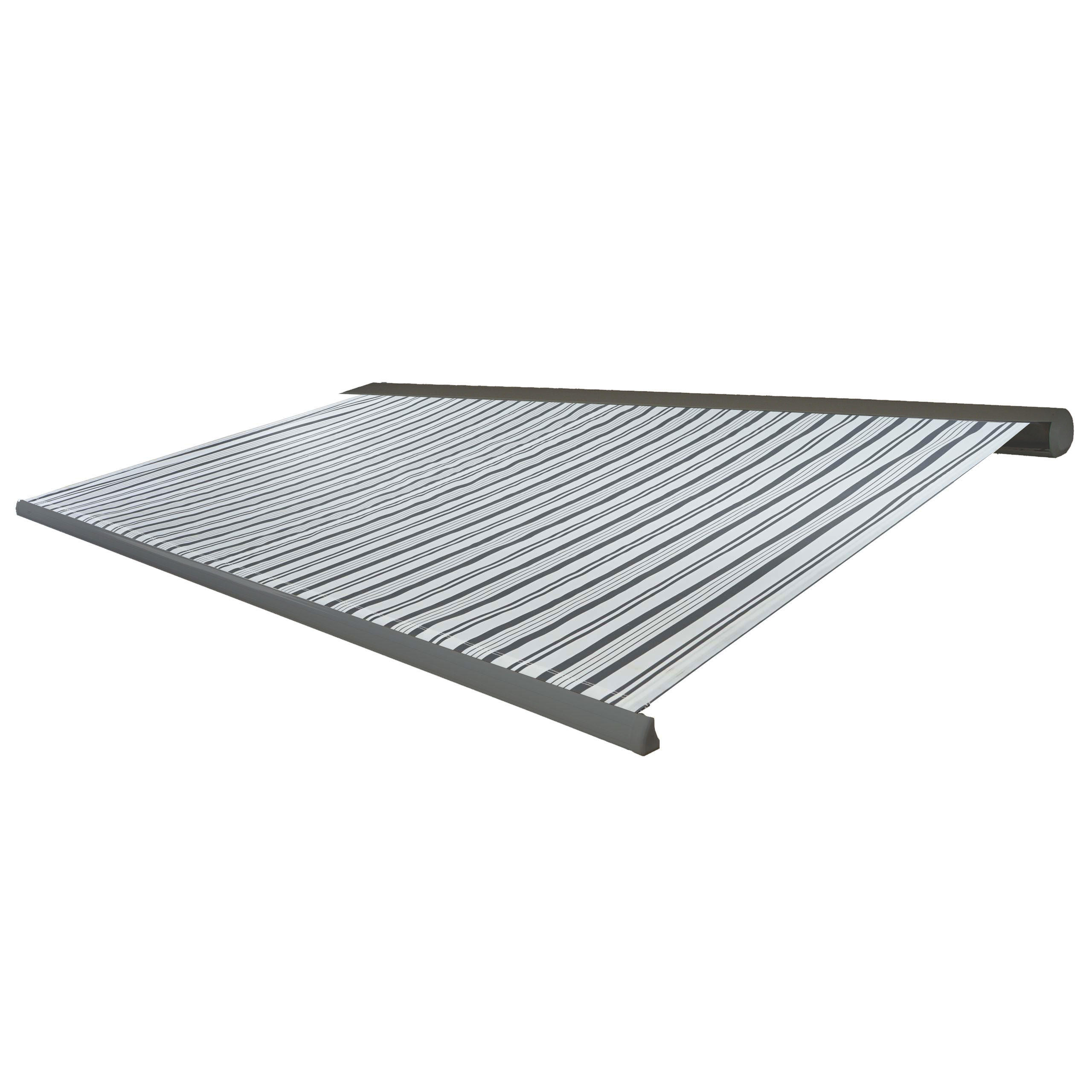 ELEKTRISCHE KASSETTENMARKISE Grau, Weiß, Grau - Weiß/Grau, Textil (400/23/300cm) - MCW