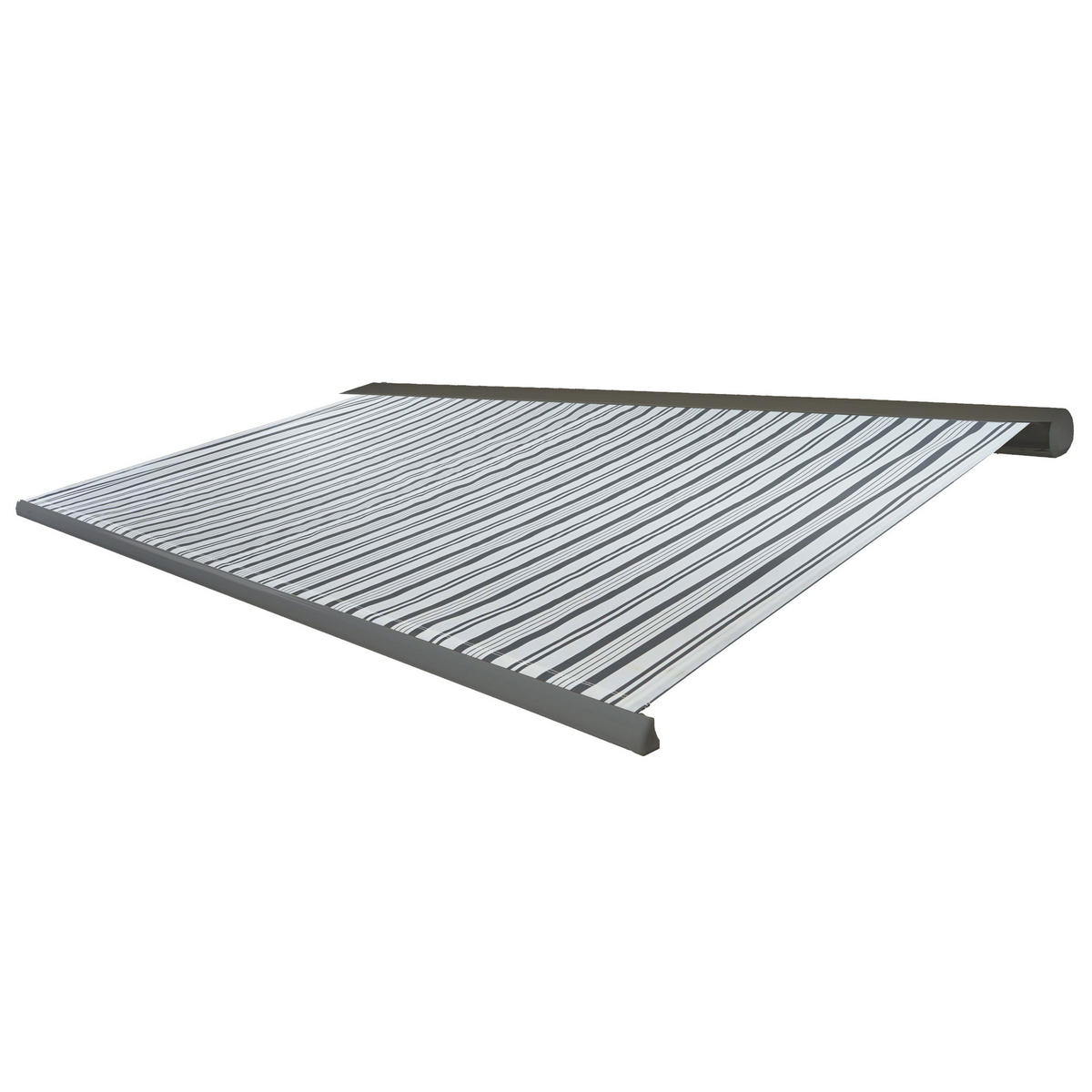 ELEKTRISCHE KASSETTENMARKISE Grau, Weiß, Grau - Weiß/Grau, Textil (400/23/300cm) - MCW