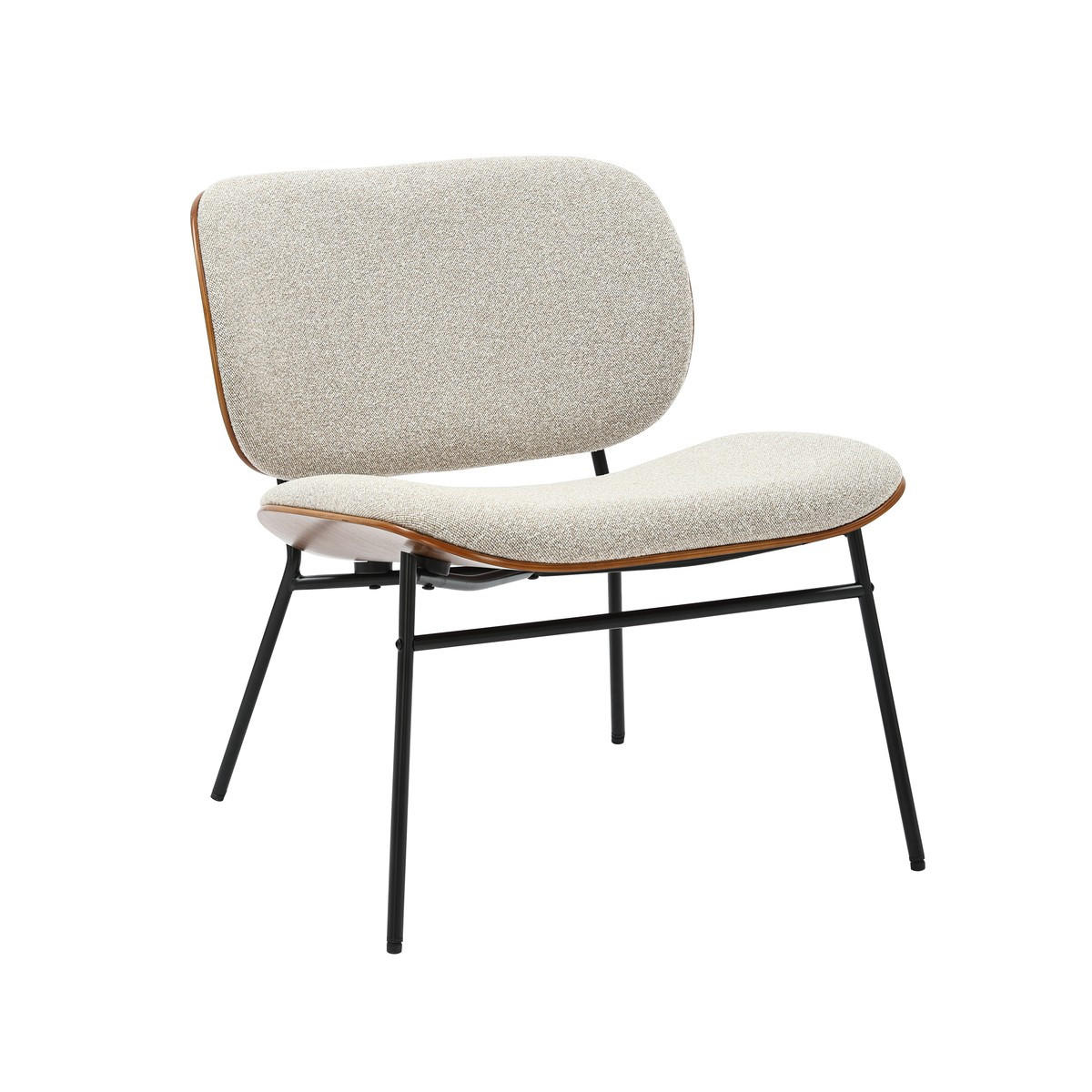 POLSTERSTUHL aus naturfarbenem stoff serge 62/65/68 cm - Braun, Holzwerkstoff (65/68/62cm) - Signature