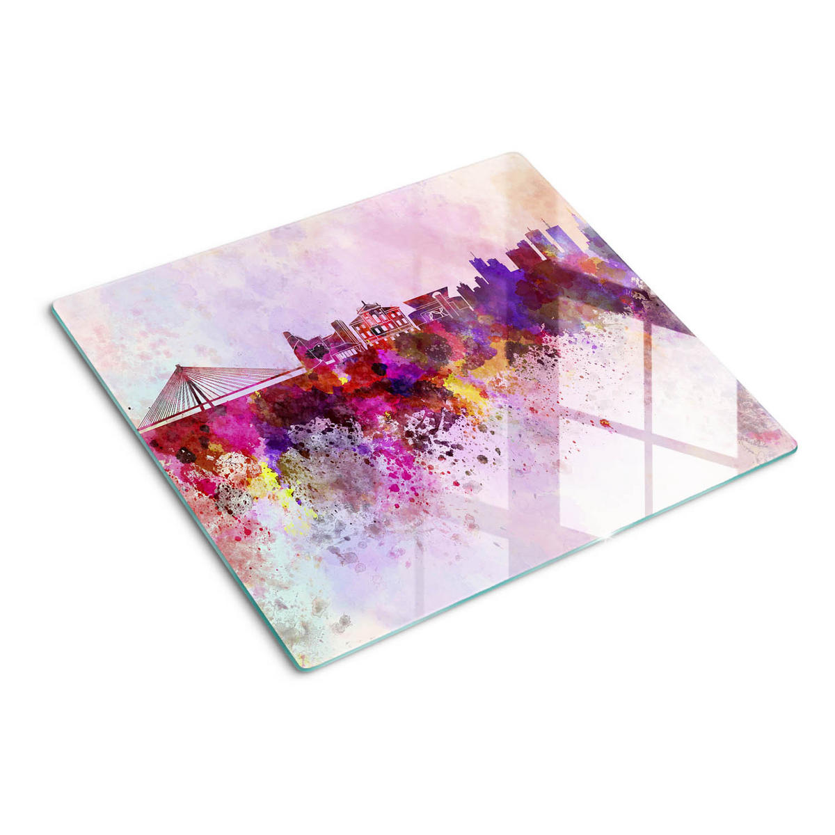 GLASPLATTE 60x52 cm Warschau - Multicolor, Glas (60/0.4/52cm) - TULUP