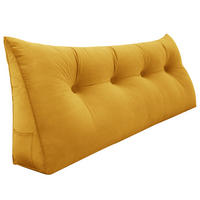RÜCKENKISSEN für Bett Samt Gelb 140 cm - Gelb, Textil (50/140cm) - Vercart
