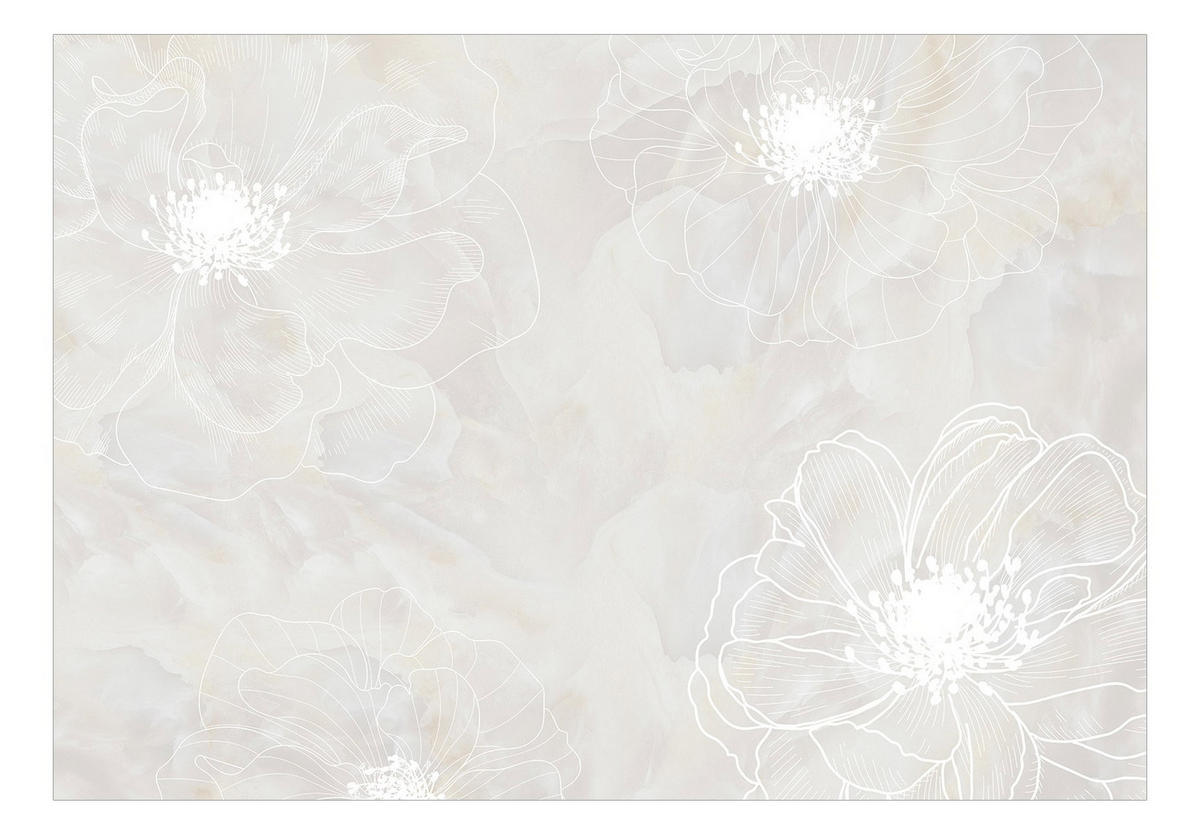 VLIESTAPETE Grau 100/70 cm - Weiß/Grau, Textil (100/1cm) - KUNSTLOFT