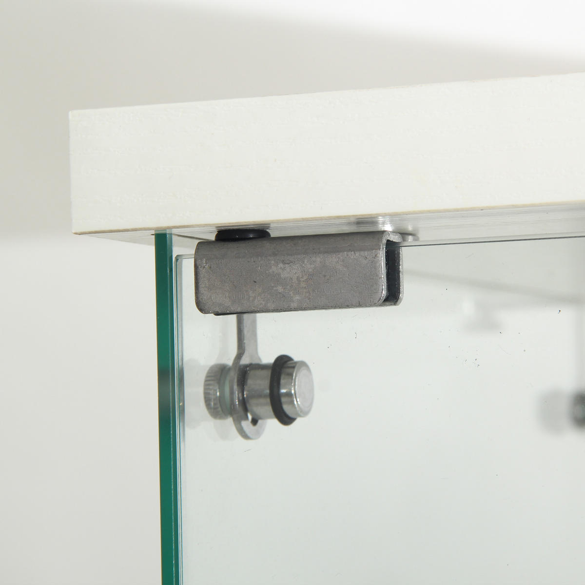 GLASVITRINE 42x36x164 cm 1 Tür Schloss 4 Einlegeböden LED weiß - Weiß, Holz (42.5/164/36.5cm) - LEBENLANG