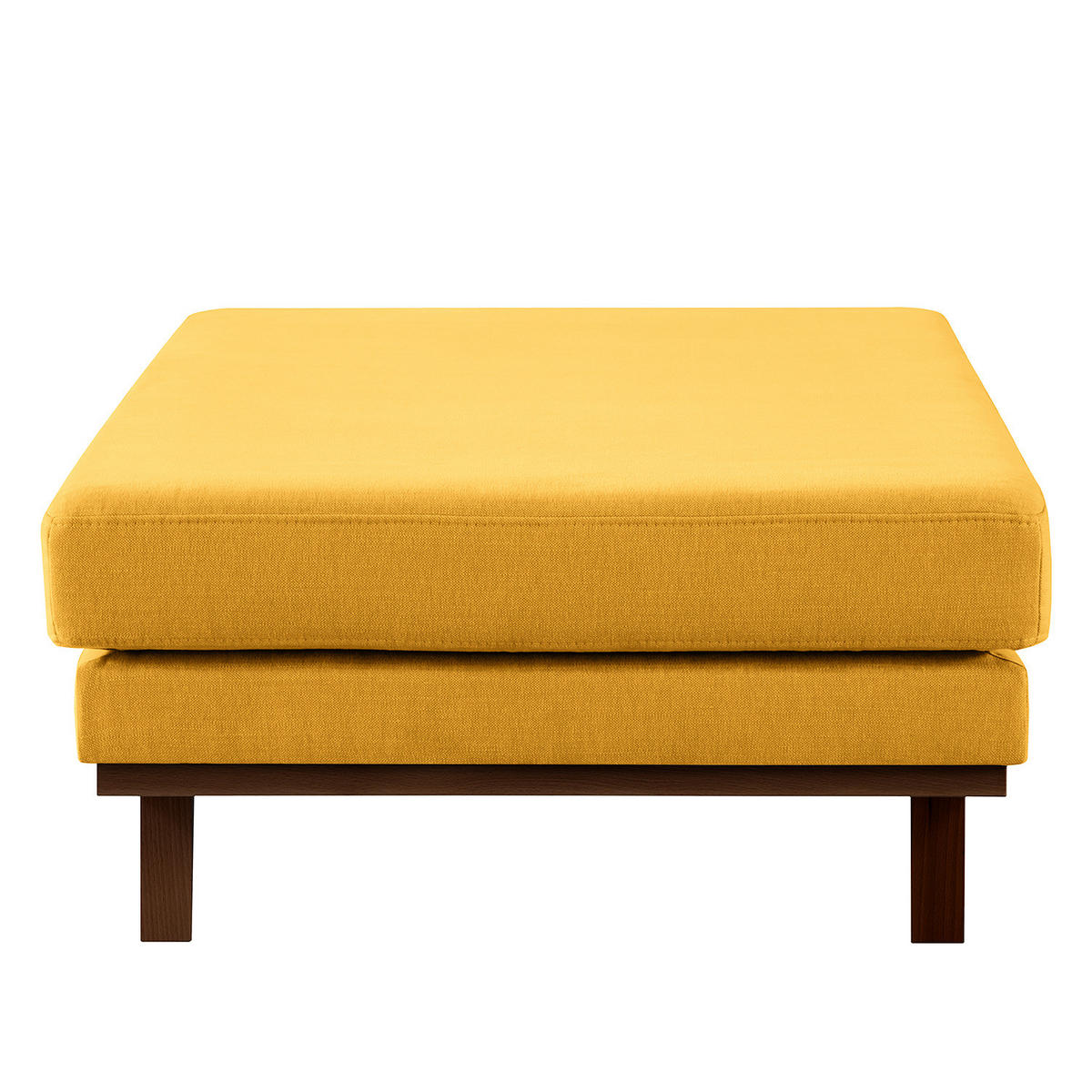 POLSTERHOCKER - Gelb/Buchefarben, Buchenholz/Textil (85/43/60cm) - home24