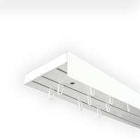 VORHANGSCHIENE SH, 3-läufig, Schiene weiß, Blende 5 cm weiß, 360 cm - Weiß, Kunststoff (4.7/1.7/360cm) - SN Deco
