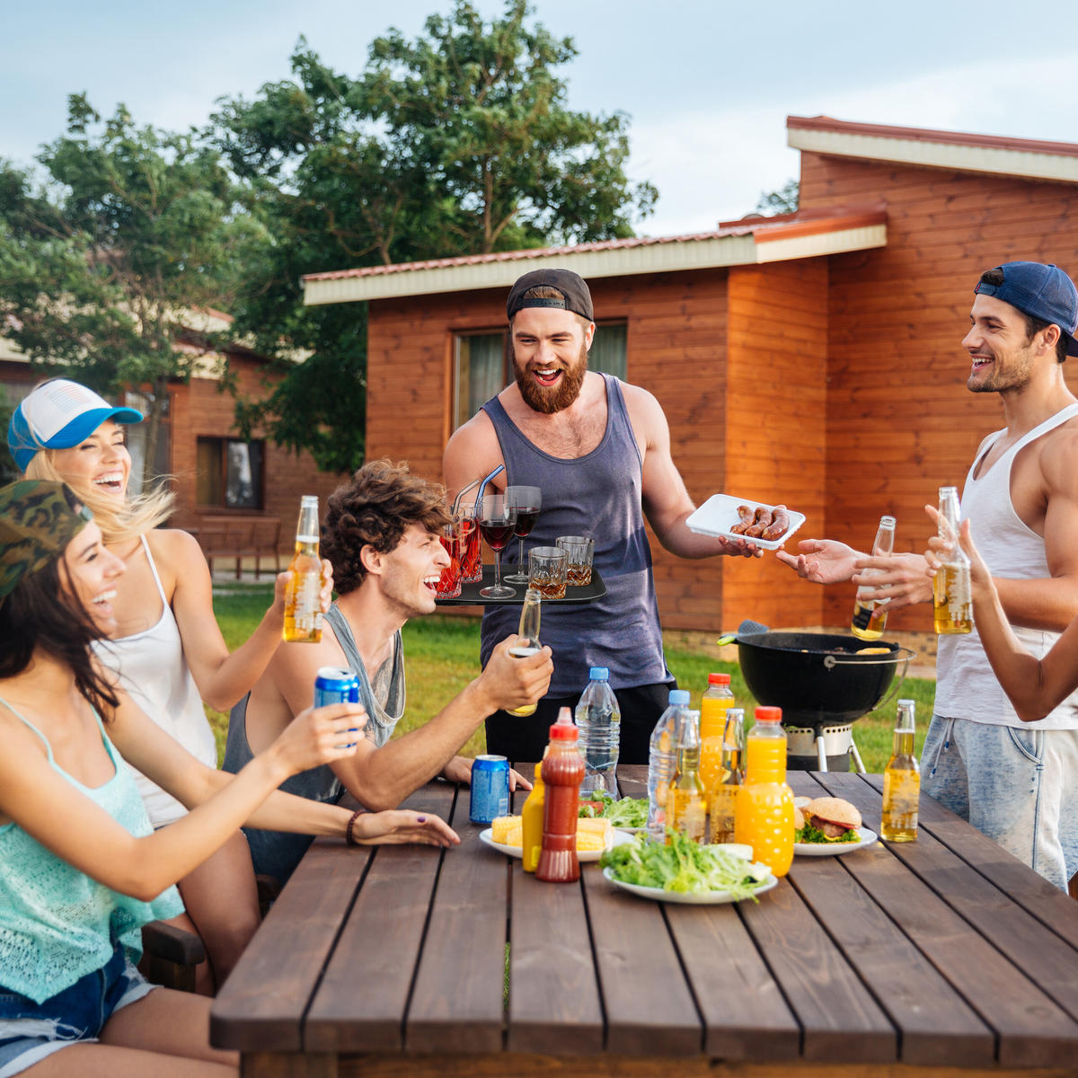 3xSERVIERTABLETT - Schwarz, Kunststoff (35/2/25cm) - Relaxdays